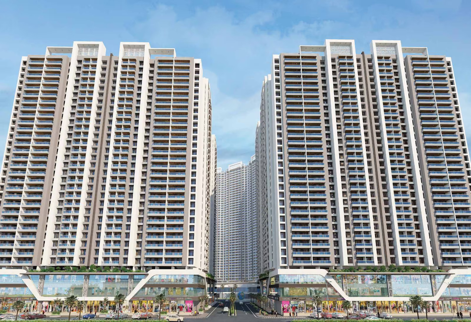 An artistic impression of life at Grand Kausa City Mumbra